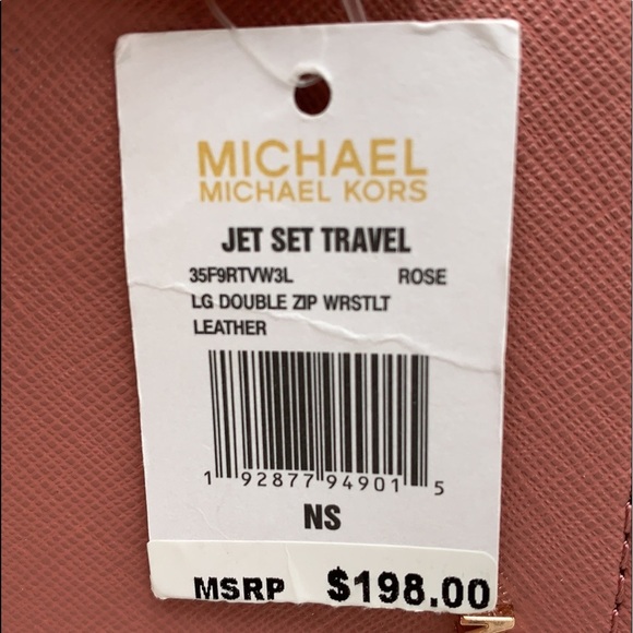 MICHAEL KORS AVRIL SMALL TOP ZIP SATCHEL & LARGE DOUBLE ZIP WRISTLET WALLET - Picture 16 of 16